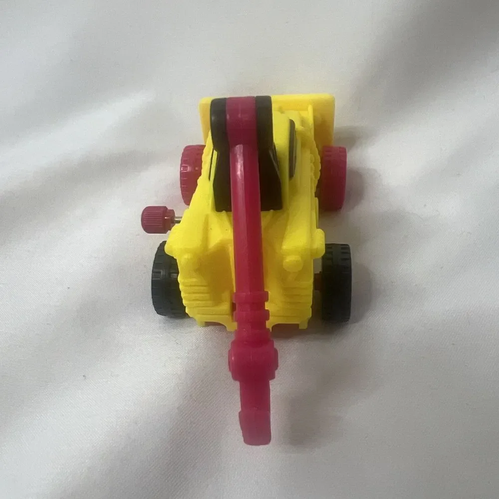 1995 Wendy's Meals Yellow Techno Tows Tractor Bull‎ Dozer Wind Up Toy 3